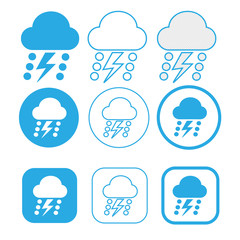 Simple Cloud icon sign symbol