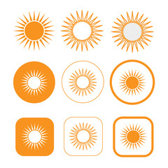 simple sun icon sign design