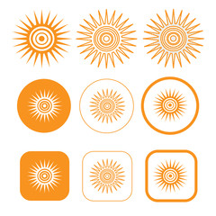 simple sun icon sign design