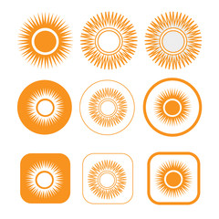 simple sun icon sign design