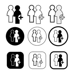Simple people icon sign design