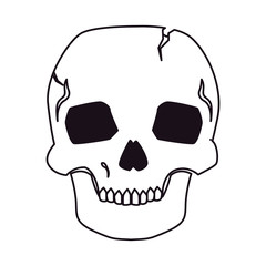 skull happy halloween celebration design