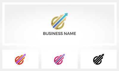 Arrows Take Off From A Circle Logo