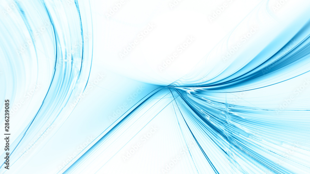 Poster abstract blue background element on white. fractal graphics 3d illustration. three-dimensional compo