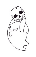 ghost happy halloween celebration design