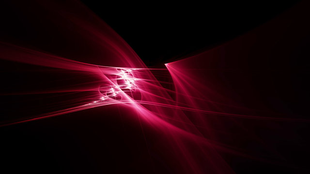 Abstract red background element on black. Fractal graphics 3d Illustration. Three-dimensional composition of glowing lines and motion blur traces. Movement and innovation concept.