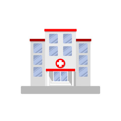 hospital building clinic medical health care icon. Colorful design