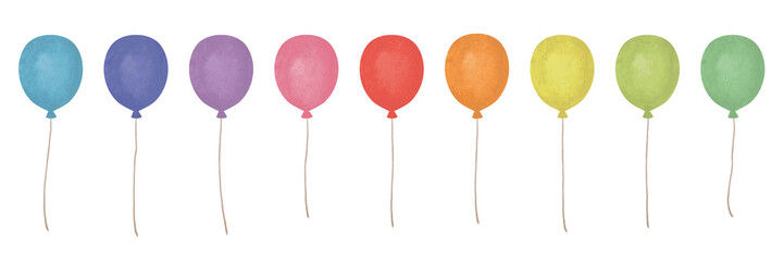 カラフルな風船のセット © perisuta