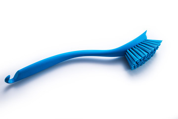 Housekeeping cleaning scrubbing brushisolated on white background.