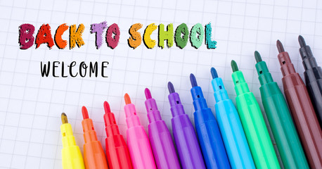 Felt-tip pens on a notebook