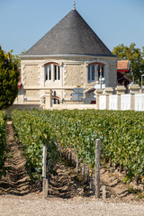 Fototapeta na wymiar Chateau Marojallia in Margaux, known for producing excellent wines. Bordeaux region, France