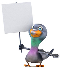 Fun pigeon - 3D Illustration