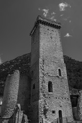 Pacentro, L'Aquila, Abruzzo.  Caldora Castle.  The castle Caldora or castle Cantelmo is an ancient...
