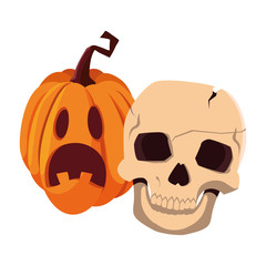 pumpkin happy halloween celebration design