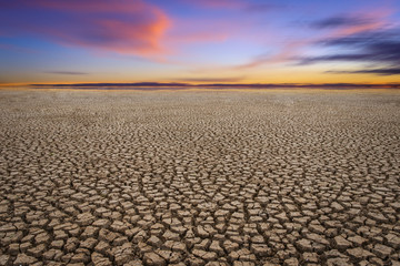 Climate drought, Terrain cracked soil in hot weather