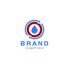Obraz premium circle arrow with droplet sign inside ready to use