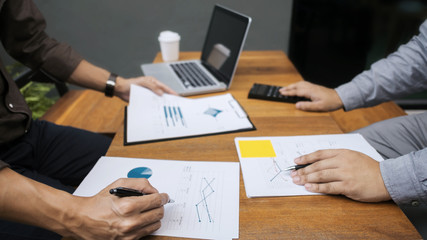 Business concept, A group of team in conference brainstorming cooperation.