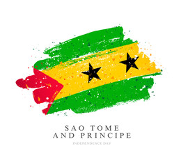 Flag of Sao Tome and Principe. Vector illustration on a white background.