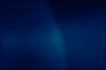 Defocused navy blue abstract art background. Colored lens flare. Blur flash light.