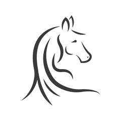Horse head logo , vector, icon.