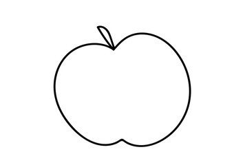 jabłko, kolorowanka dla dzieci