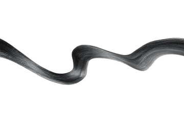 Brown shiny hair wave, isolated over white