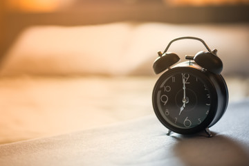 clock in morning time with vintage style