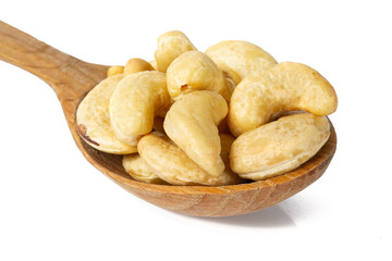 raw cashew isolated on white