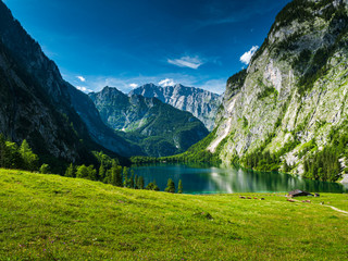 The Obersee which is behind the Königssee as a quite place for hiking and relaxing and to enjoy...