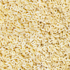 Seamless pattern of pasta letters