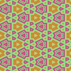 Abstract decorative geometric background. Seamless colorful pattern.