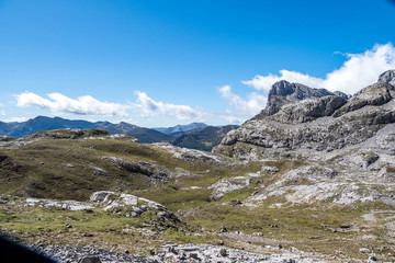 Fototapeta na wymiar Fuente De in the in mountains of Picos de Europa, Cantabria, Spain