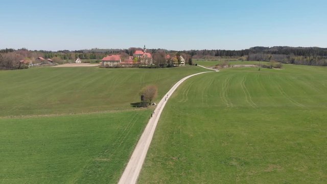 Munich Andechs Monastery in Germany, hiking , shoot with DJI Mavic Air at 4k 30fps