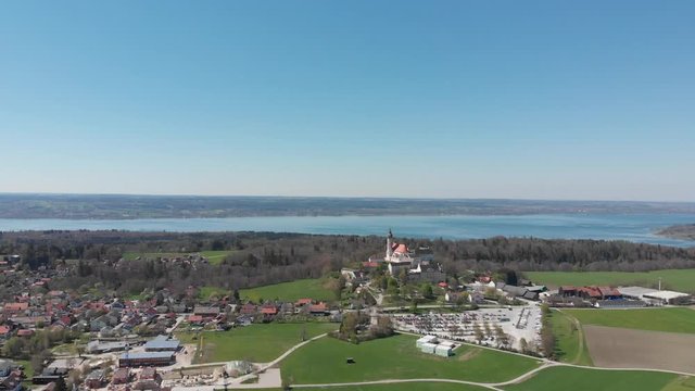 Munich Andechs Monastery in Germany, hiking , shoot with DJI Mavic Air at 4k 30fps