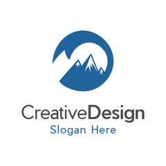 Creative Illustration Simple Mountain Logo Design Vector, Mountain icon Logo Template Vector illustration design