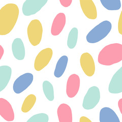 Cute abstract seamless pattern with pastel dots