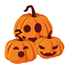 pumpkins happy halloween celebration design