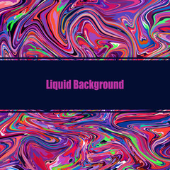 Abstract colorful liquid background. Swirl effect. Vector illustration