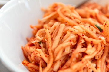 radish kimchi in Korea