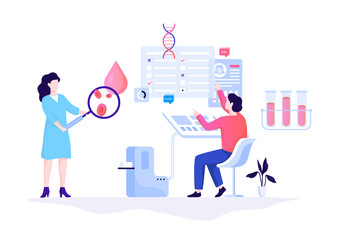 Blood test in clinic. Medical equipment for test © inspiring.team