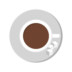 Coffee cup top view icon