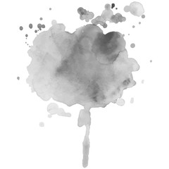 Abstract watercolor grayscale background. Vector illustration. Grunge texture for cards and flyers design. A model for the creation of digital brushes