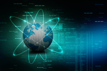 3d rendering abstract world concept