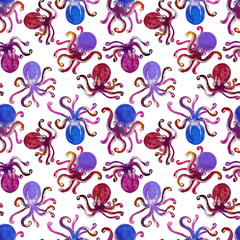 Octopus Garden seamless Repeat Pattern