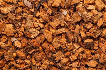 Dry coconut residue isolated on white background