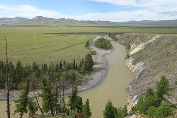 Obraz premium Fleuve en Mongolie