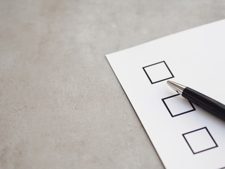 Top view new election questionnaire
