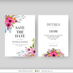 Wedding Invitation, floral invite thank you. Floral poster, invite. 