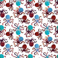 Octopus Garden seamless Repeat Pattern