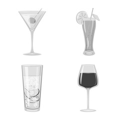 Vector illustration of bar and shaker symbol. Collection of bar and restaurant vector icon for stock.